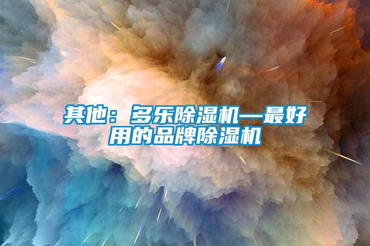 其他：多乐除湿机—最好用的品牌除湿机