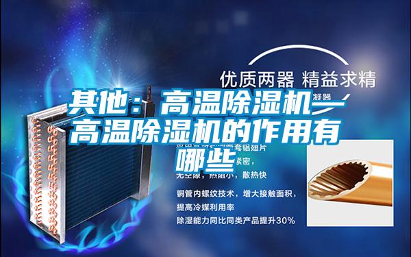 其他：高温除湿机—高温除湿机的作用有哪些