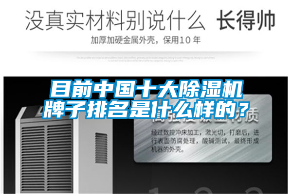 目前中国十大除湿机牌子排名是什么样的？