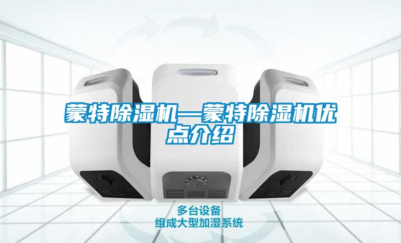 蒙特除湿机—蒙特除湿机优点介绍