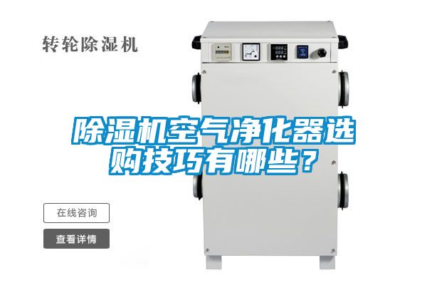 除湿机空气净化器选购技巧有哪些？