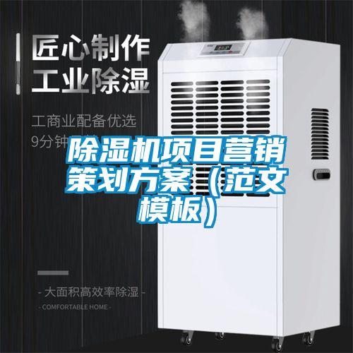 除湿机项目营销策划方案（范文模板）